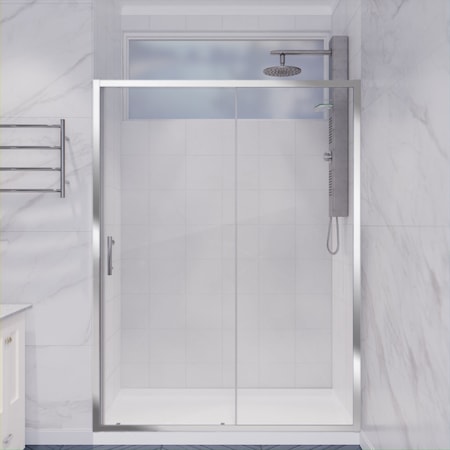 Anzzi Halberd 48" x 72" Framed Polished Chrome TSUNAMI GUARD Shower Door SD-AZ052-01CH